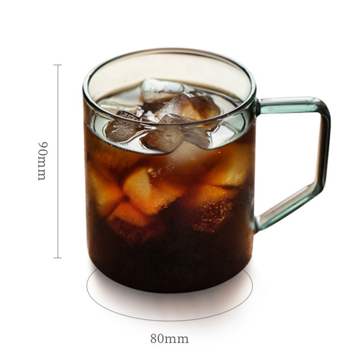 GLASS MUG 360ML - SMOKED