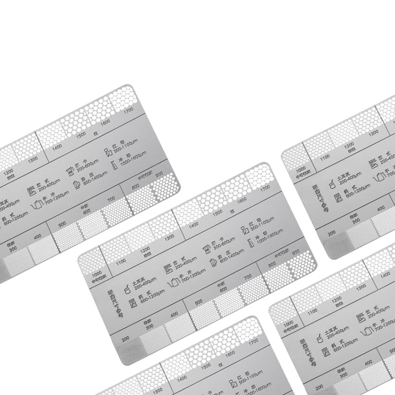 GRIND SIZE REFERENCE CARD