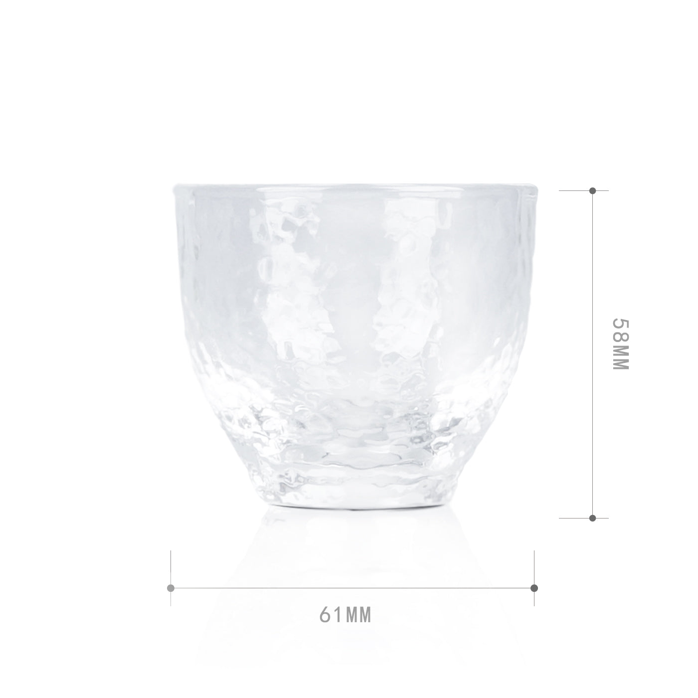 HAMMERED GLASS CUP 100ML