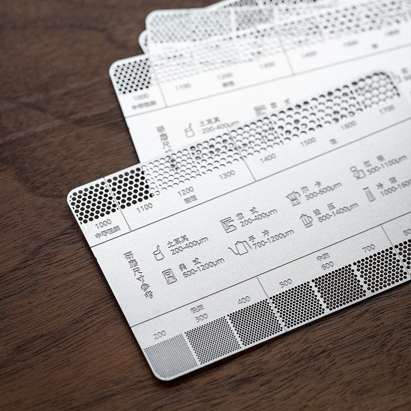 GRIND SIZE REFERENCE CARD